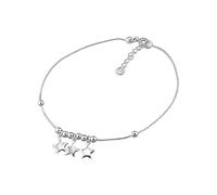 Designer Inspirations Boutique 9.5 Inch Beads & Stars Sterling Silver Anklet/Ankle Bracelet/Ankle Chain - 925 Sterling Silver - Adjustable 8.5" to 9.5" Inches / 21.5 to 24 cm - Anklets for Women