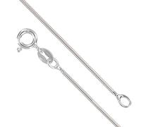 Designer Inspirations Boutique 925 Sterling Silver 0.8/1.0/1.1/1.25/1.4 MM Round/Square/Diamond Cut SNAKE Chain Necklace for Women Men Unisex - 16 18 20 22 24 26 28 30 32 34 36 38 40" Inch