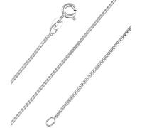 Designer Inspirations Boutique 925 Sterling Silver 0.8/1.0/1.5 MM Box Link/Square Link Chain Necklace for Women Teenager Girls - 14" 16" 18" 20" 22" 24" 26" Inch