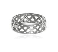 Designer Inspirations Boutique MENS Irish Open Celtic Knot Wedding Band Ring - 7MM Wide - 925 Sterling Silver - Irish Celtic Jewellery - Size T