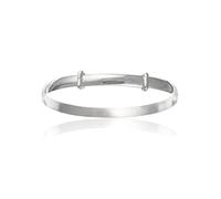 Designer Inspirations Boutique Plain Polished Expanding/Expandable/Adjustable Bangle Bracelet for Baby/Child/Children/Women - 925 Sterling Silver - Baby/Childrens Jewellery