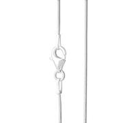 Designer Inspirations Boutique SNAKE Necklace Chain with Lobster Claw Clasp - for Men Women Children - 0.9MM Wide - 925 Sterling Silver - Italian Made - 24" Inch