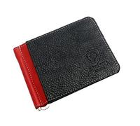 Designer J Wilson Mens Real Leather Thin Wallet Money Clip Card Holder Slim