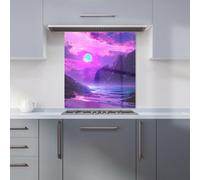 Warren Reed - Designer Elena Sable 00006 Glass Kitchen Splashback W700Mm X H750Mm, Multi