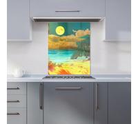 Designer Kitchen Splashbacks Elena Sable: 00010 Premium Glass Kitchen Splashback W600mm X H750mm