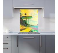 Designer Kitchen Splashbacks Elena Sable: 00011 Premium Glass Kitchen Splashback W600mm X H750mm