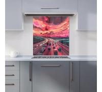 Warren Reed - Designer Elena Sable 00013 Glass Kitchen Splashback W600Mm X H650Mm, Multi