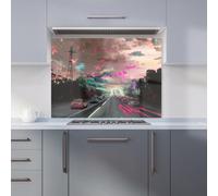 Warren Reed - Designer Elena Sable 00015 Glass Kitchen Splashback W900Mm X H650Mm, Multi