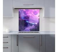 Warren Reed - Designer Elena Sable 00039 Glass Kitchen Splashback W700Mm X H650Mm, Multi
