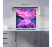 Warren Reed - Designer Elena Sable 00049 Glass Kitchen Splashback W600Mm X H600Mm, Multi