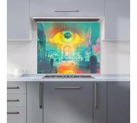 Designer Kitchen Splashbacks Elena Sable: 00057 Premium Glass Kitchen Splashback W900mm X H750mm