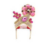Designer Ladoo gopal Mukut for Laddu Gopal Devi Maa Radha Krishna Ganesha Indian Traditional God Goddess Sringar Set Deities jewelry for God Idol Statue Janmashtami Festival (Idol Size:- 4)(Pink)