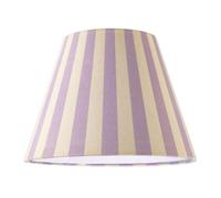 Happy Homewares Lavender Lilac And Oatmeal Linen Stripe Coolie Shade With Cotton Inner