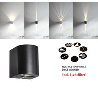 Designer LED Outdoor Wall light Canto 2 Nordlux 12W 3000K wall light black IP44