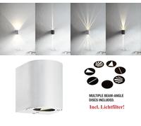 Designer LED Outdoor Wall light Canto Nordlux 2x6W 3000K wall light Light white [EEK: F]