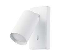 Designer LED Powered Matte Metal Spot Wall Light Fitting with Switch Happy Homewares White One Size