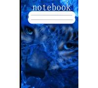 Designer Leopard Notebook with Blue Flowers | 6 x 9 Inches, 120 College Ruled Pages | Elegant Leopard Floral Journal for School, Work, Notes and ... designer leopard notebook with math guides