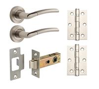 Designer Levers Augusta Lever On Rose Door Pack - Dual Tone Nickel - Handle/hinges/door Latch - Designer Lever