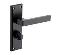 Designer Levers - Balmoral Lever Lock Bathroom Door Handle - Matte Black