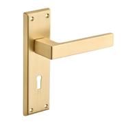 Designer Levers - Balmoral Lever Lock Door Handle - Brushed Brass - Internal