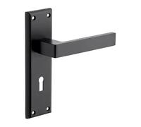 Designer Levers - Balmoral Lever Lock Door Handle - Matte Black - Internal
