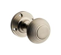 Designer Levers - Beehive Mortice Door Knob - Brushed Satin Nickel - Pair