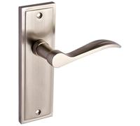 Designer Levers Berkeley Modern Design Lever Door Handle, Satin Nickel | For interior doors; supplied as a pair; for latch doors; zinc alloy construction.