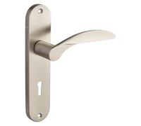 Designer Levers - Bordeaux Lever Lock Door Handle - Brushed Nickel - Internal - Pair