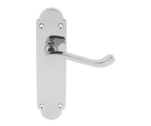 Designer Levers - Brora Round Top Design Lever Door Handle - 1 Pair - Polished Chrome - Latch Door Handle - Interior Use