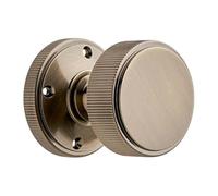 Designer Levers Frankfurt Linear Mortice Door Knob, Antique Brass