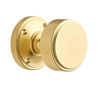 Designer Levers Frankfurt Linear Mortice Door Knob, Brushed Brass