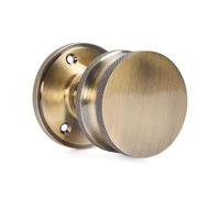 Designer Levers Kensington Knurled Mortice Door Knob, Antique Brass