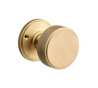Designer Levers Kensington Knurled Mortice Door Knob, Brushed Brass