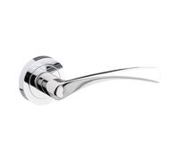 Designer Levers - Marvel Lever on Rose Door Handle - Contemporary Design- Polished Chrome - 1 Pair - Fixings Included - Interior Use