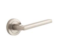 Designer Levers Scylla Lever On Rose Door Handle - Brushed Nickel (Pair)
