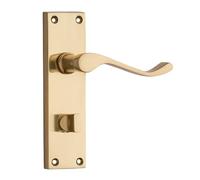 Designer Levers Victorian Scroll Lever Door Handles, Polished Brass, 1 Pair