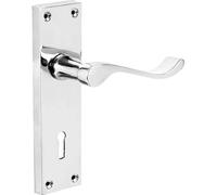 Designer Levers Victorian Scroll Lever Door Handles, Polished Chrome
