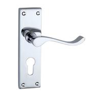 Designer Levers Victorian Scroll Lever Door Handles, Polished Chrome