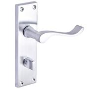 Designer Levers Victorian Scroll Lever Door Handles, Satin Chrome, 1 Pair