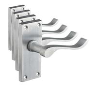 Designer Levers - Victorian Scroll Lever Door Handles - Satin Chrome - 1 Pair - Latch Door Handle - Interior Use - Short Latch (Pack of 4)