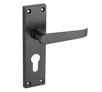 Designer Levers Victorian Straight Lever Door Handles, Matt Black, 1 Pair