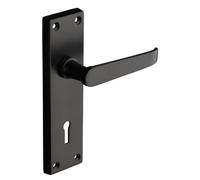Designer Levers Victorian Straight Lever Door Handles, Matt Black, 1 Pair