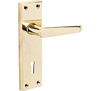 Designer Levers Victorian Straight Lever Door Handles, Polished Brass