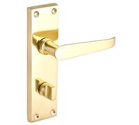 Designer Levers Victorian Straight Lever Door Handles, Polished Brass