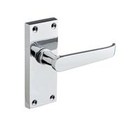 Designer Levers Victorian Straight Lever Door Handles, Polished Chrome
