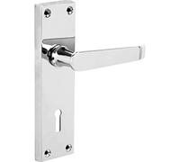 Designer Levers Victorian Straight Lever Door Handles, Polished Chrome