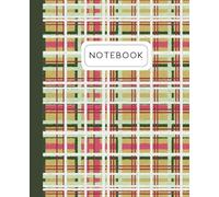 Designer Notebook "Haute Tweed": 7.5 x 9.25, BW, Matte Interior, 110 College Ruled Pages, Tweed, Fashion, Textile, Couture