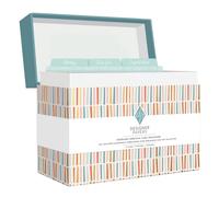 Designer Papers All-Occasion Greeting Card Boxed Assortment (24 Cards with Envelopes) Multicolor Striped Organizer Box - Birthday, Thank You, Get Well, Sympathy, Wedding, New Baby and Congratulations