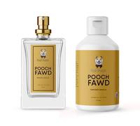 Designer Perfume & Shampoo Set For Dogs Luxury Fragranced Wash & Cologne Long Lasting Scent Ph Balanced For Puppies and Dogs Scented Pet Safe Cologne (Pooch Fawd Smoked Vanilla)