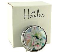 Designer Pill Box by Houder - Decorative Pill Case with Gift Box - Carry Your Meds in Style (Lilly)